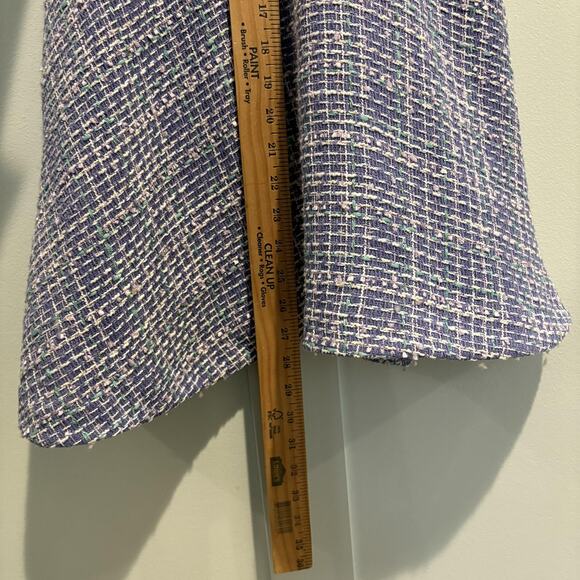 Janie and Jack Dress Girls 8 Blue Boucle Tweed Peter Pan Collar Sleeveless Lined - Picture 8 of 12